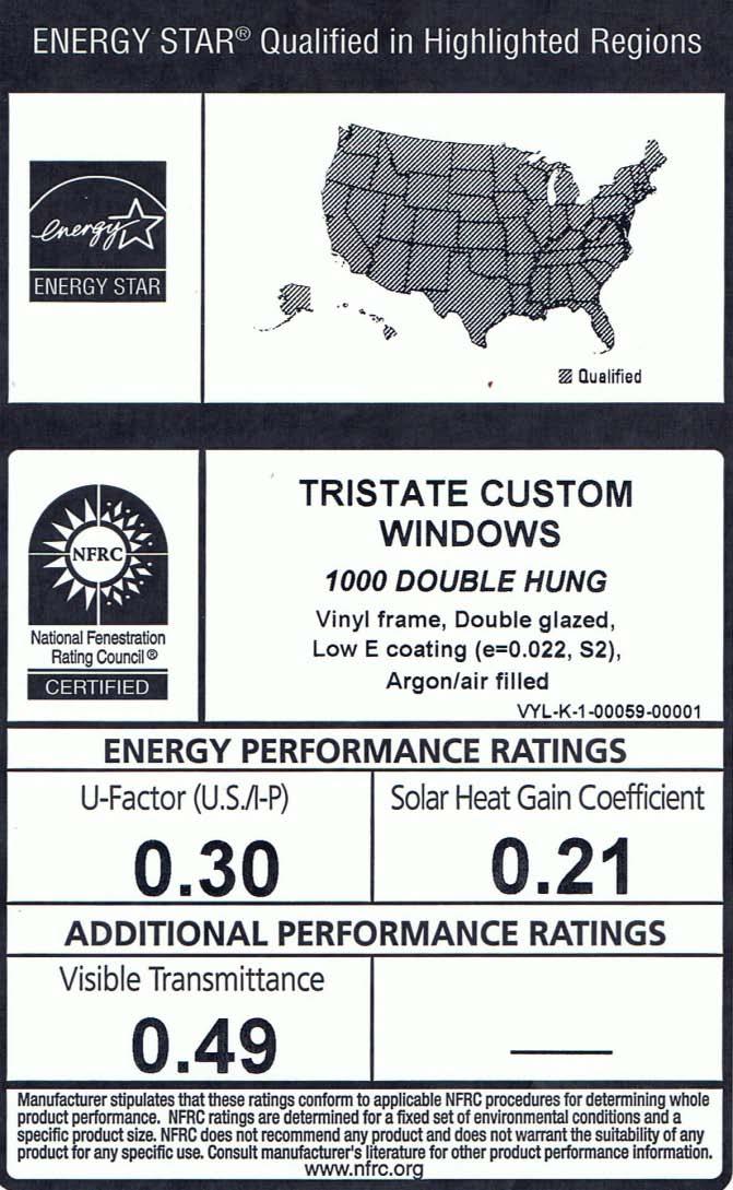 Installation & Efficiency Standard For a window to qualify for these deemed savings, it must meet ENERGY STAR criteria