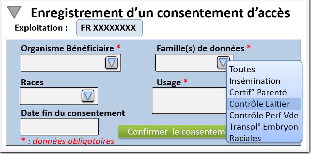 Accessible to: All organizations already providing data to the system (empowered organizations) Breeders Web Service EDEL «Consent management» Consent recording Allows: Providing