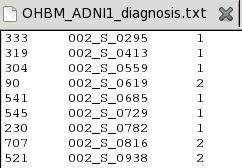 Example of OHBM_ADNI1_diagnosis.
