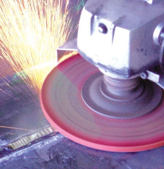 REDLINE MAX A.O. DEPRESSED CENTER GRINDING WHEEL HIGH PERFORMANCE ALUMINUM OXIDE. 33% more efficient THAN STANDARD ALUMINUM OXIDE METAL IRON STEEL FERROUS METALS HARD MATERIALS How does the MAX A.O. compare to other aluminum oxide wheels?
