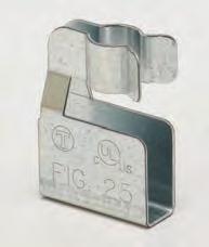 Pipe Clamps Fig. 25 - Surge Restrainer Size Range: One size fits 3 /4" (20mm) thru 2" (40mm) pipe. Material: Pre-Galvanized Steel Function: Designed to be used in conjunction with Fig.