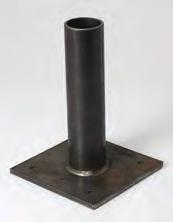 Pipe Supports, Guides, Shields & Saddles 3088S - Seismic ase Stand Size Range: 3 /4" (20mm) thru 4" (100mm) pipe Material: Steel Function: Designed as an unthreaded base stand for pipe supports,