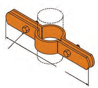 Pipe Clamps 3373CT - Cooper Tubing Riser Clamp (TOLCO Fig. 82) 3373CTC - PVC Coated Cooper Tubing Riser Clamp (TOLCO Fig.