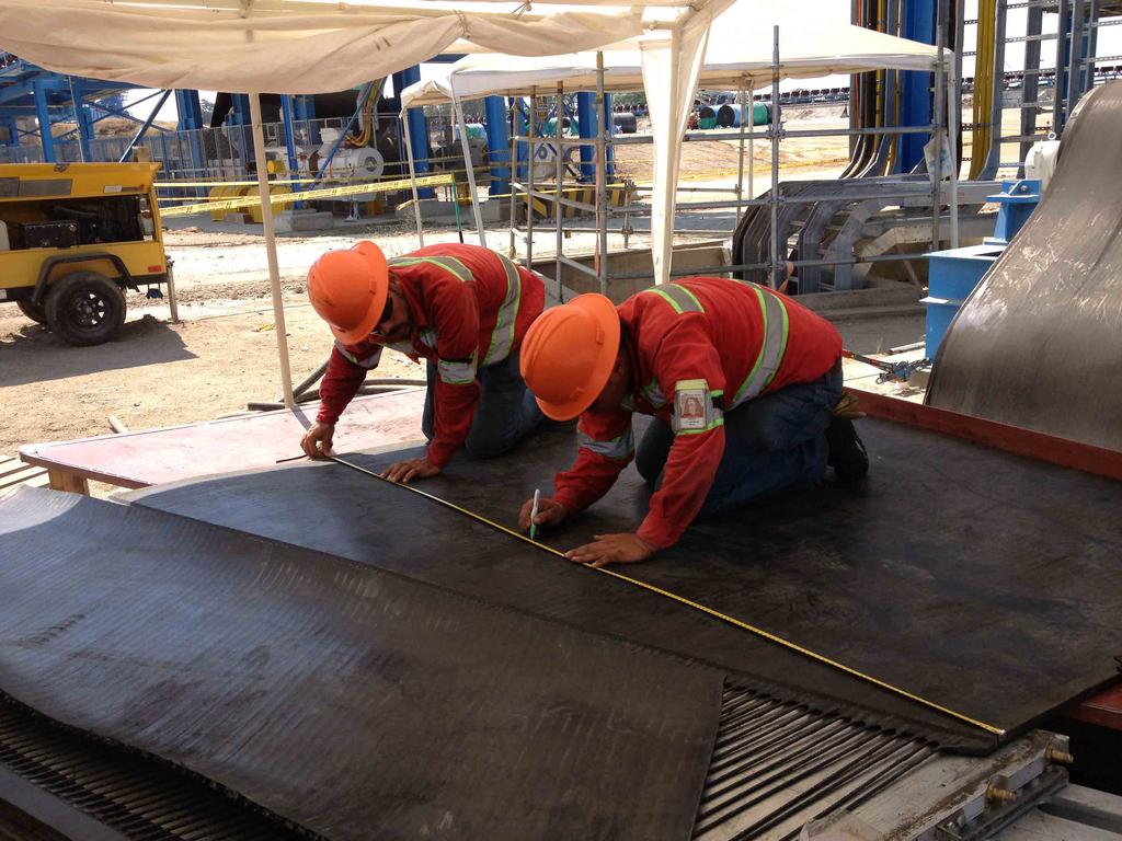 Conveyor belt installation of new port of Puerto Brisa, La Guajira, Colombia.