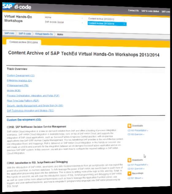 SAP d-code Virtual Hands-on Workshops and SAP d-code