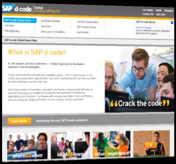 com SAP d-code Online Access replays of keynotes,