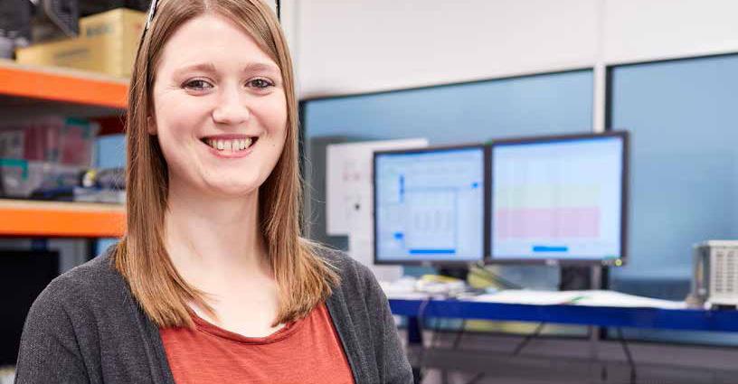 Your ideas and opinions are valued from day one. Kirstin, software engineer Travelling to different customer sites, laboratories and test chambers gives variety to the working week.