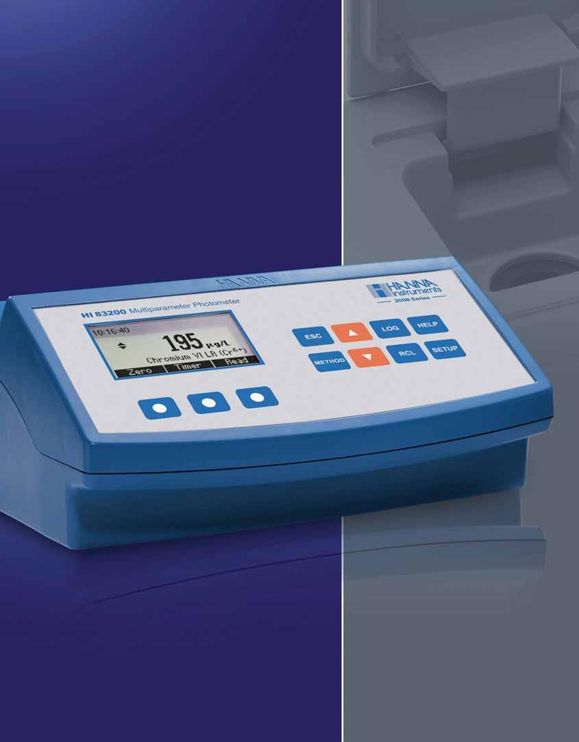 HI 83200 2 0 0 8 S E R I E S Multiparameter Photometers with up to