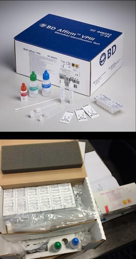 BD Affirm VPIII Microbial Identification Tests Easy-to-perform moderately-complex DNA probe technology that
