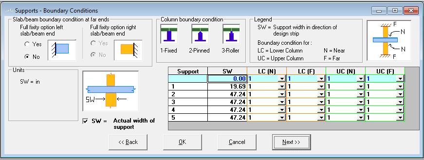 FIGURE 1.1-7 Click Next at the bottom of the screen to open the input screen Loading. 1.1.3 Enter Data 1.1.3.1 Edit the Loading Information Enter the span number as 1 in the Span column.
