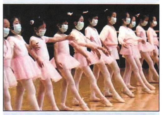 Shortage of Face Masks for SARSS Young Hong Kong ballet dancers wear