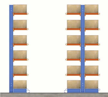cantilever racking are four-way side-loading types, which can