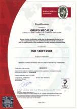 ISO 14001 Mecalux is aware of the effects the activities carried out in its work centres may have on the environment.