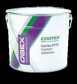 CORTEX CONTACT ADHESIVE 18-19 CORTEX CONTACT ADHESIVE Cortex 0775 is a ready to use contact adhesive for bonding Cortex EPDM membranes to a wide variety of substrates including metal, concrete, EPDM