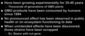 Whole organisms and derived products are often considered as equivalent - tomatoes (intact DNA) vs.