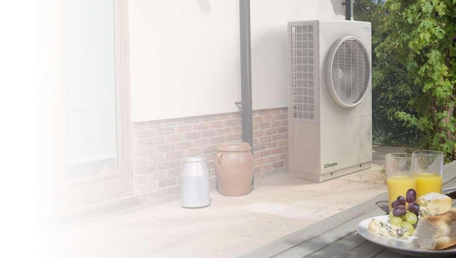 Air Source Heat Pump An air source heat pump system comprises of three elements: 1. A fan which draws air over the heat pump evaporator. 2.