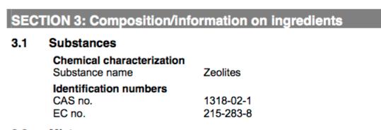 Example - Zeolite Zeolite - common in