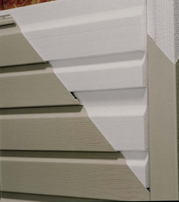 Fullback V for Vinyl Siding Laminated or drop-in Siding insulation can be laminated to vinyl to become insulated vinyl siding Insulated vinyl siding has