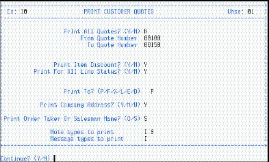 If the Customer Quote is printed on a form, ATTN: prints below the Customer Name and above the Add Line 1 information (if a valid entry can be placed after the ATTN:).