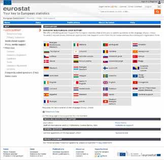 User support Eurostat and the other members of the European Statistical System have set up a system of multi-lingual user support, which can be reached via the Help tab on Eurostat s home page: