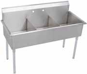 Utility Sinks SINKS 16 gauge 200 series stainless steel Welded construction for consistent metal gauge thickness throughout 12 deep tubs with square corners 9