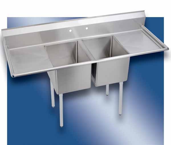 SINKS The Elkay SSP 16 Gauge Scullery Sink line is the standard in the foodservice arena for medium to high volume locations.