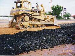 Lightweight Fill for Highway Embankments Tire shreds are viable in this application due to their light weight.