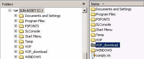 VOP Application Software 3. Delete the VOP_download folder: a. Open the root folder.