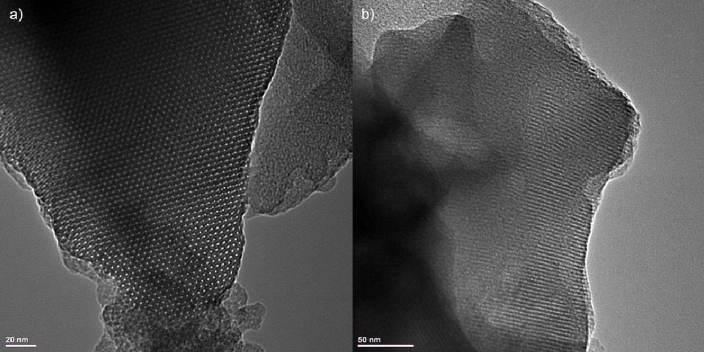 Figure S 17: TEM images of 7b a) along the channel