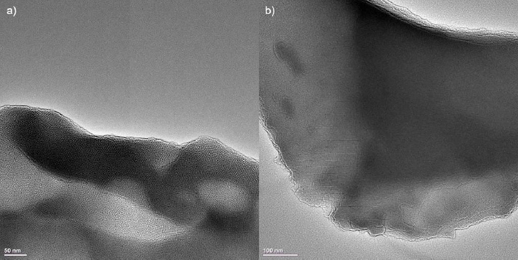 Figure S 19: TEM images of 7d a) along the channel