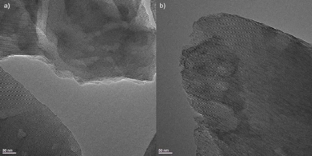 Figure S 11: TEM images of 6e a) along the channel