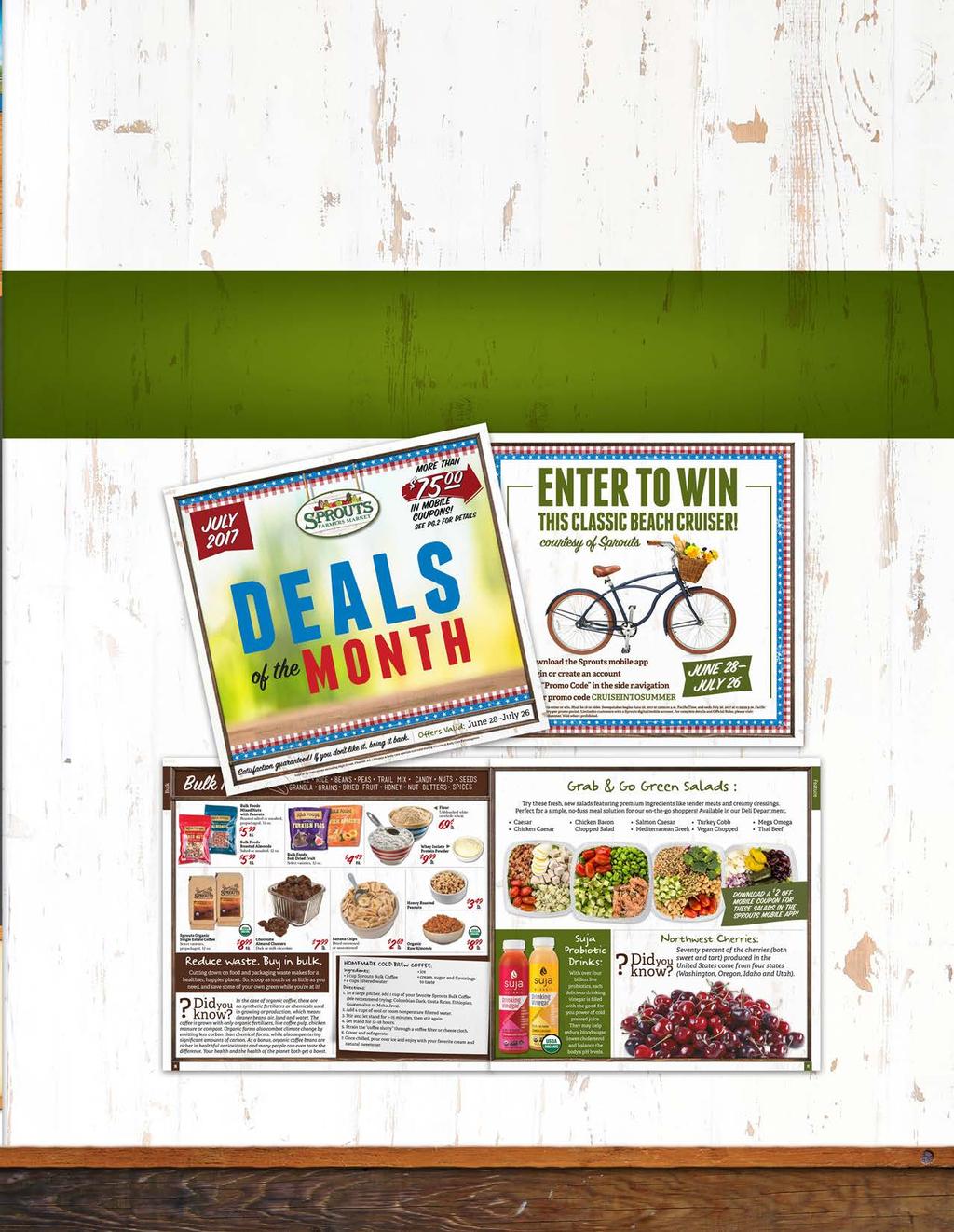 Deals of the Month Our monthly sales flyer is a great vehicle to showcase your products on sale
