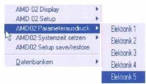 Click on Edit > AMD 02 Parameter Printout Select the