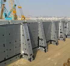 Where pre-stressed post-tensioned bridge segments are used these segments must be adhered with high quality bonding adhesive.