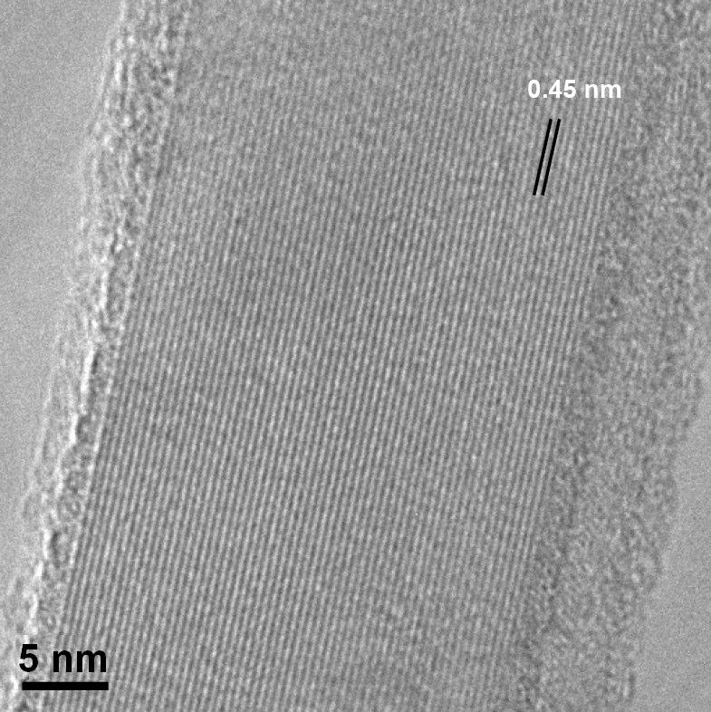 Boron nanowires and nanotubes Catalysts-assisted growth of boron nanowire-nanotube hybrid structure was discovered.