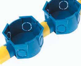 5 Plastic conduit systems for concealed installations Switch boxes RAL 59 blue MULTI COMBINATION GANG Lower temperature range -5 C Upper temperature range +6 C Resistance to heat 65 C Electrical