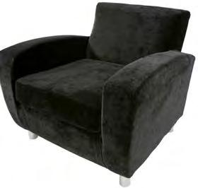 A-1 Sofa - Black Suede 83 L x