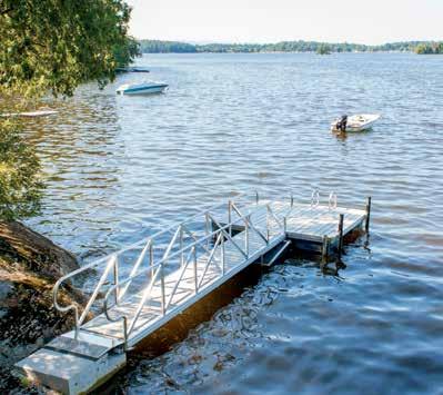 Medium Duty Aluminum Floating Docks Used in residential & light commercial applications Exclusively designed frame by The Dock