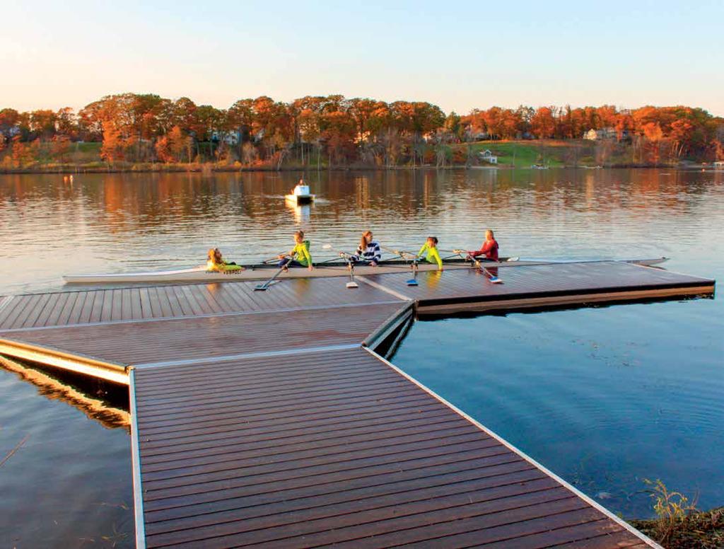 Floating Docks Heavy Duty Aluminum Rowing Docks Our heavy duty, aluminum-frame rowing docks feature a modular design for a variety of layout options.