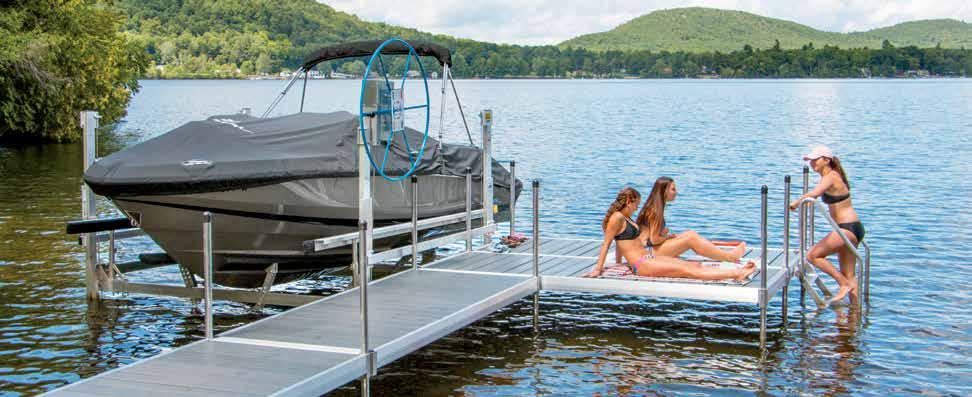 Standard Duty Aluminum Leg & Wheel Docks Exceptionally strong aluminum frame Support stanchions built into the frame, for an