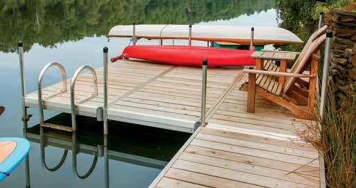 other composite decking options available Standard duty aluminum docks used to create a shoreside deck area.