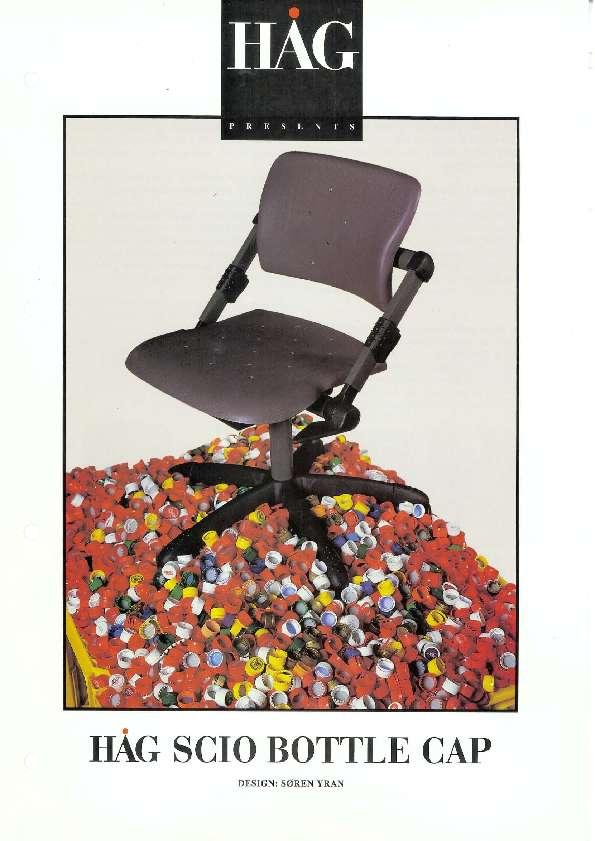 1993 HÅG Scio - the first visitor chair with seat and back made of PP 1995 Re-introduced with recycled
