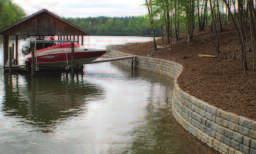 REDI-ROCK RETAINING WALL APPLICATIONS WATER Dry laid 100 per