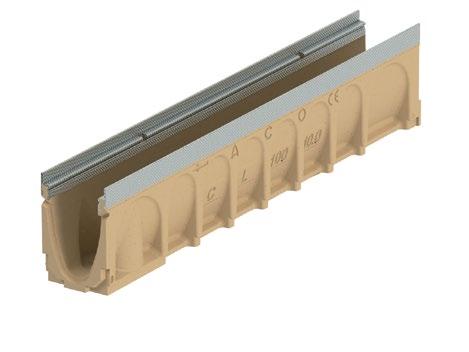channel widths, 100 mm and 150 mm and has a choice of constant depths and