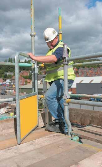 ANCILLARY COMPONENTS CUPLOK Deck Adaptor Ladder Safety Gates Half coupler Half coupler This component allows the laying of a level, uninterrupted platform across the top of a CUPLOK structure.