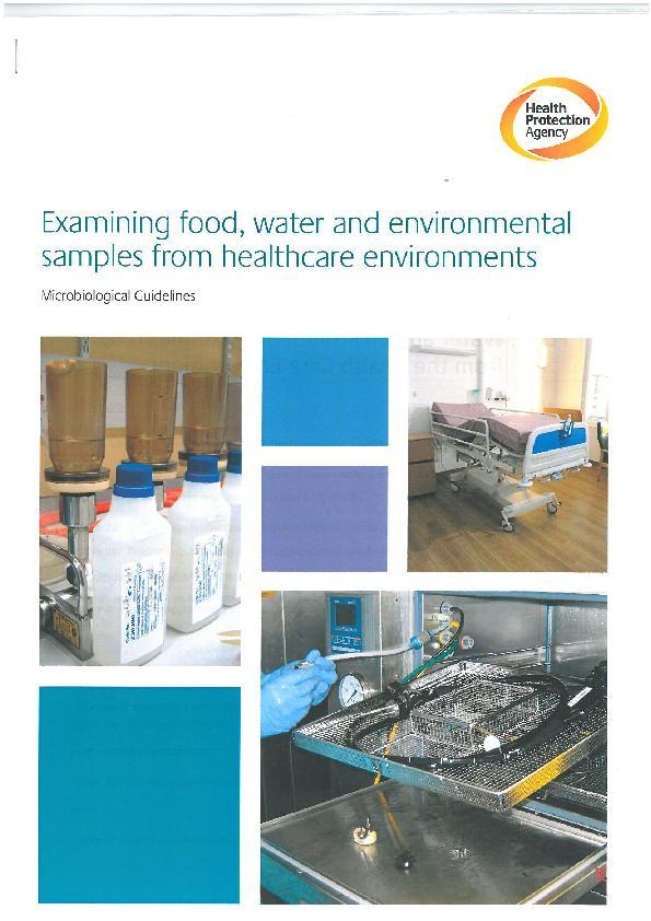 HPA Guidelines for Examining food, water and