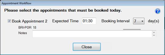 Either accept the default or specify a Booking Interval - a minimum period before the appointment.