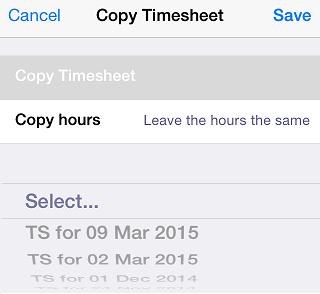 Working with Timesheets 28 Copy a Timesheet Copy a Timesheet Use NetSuite OpenAir Mobile for iphone to copy a Timesheet you created previously and add time entries to the new Timesheet.
