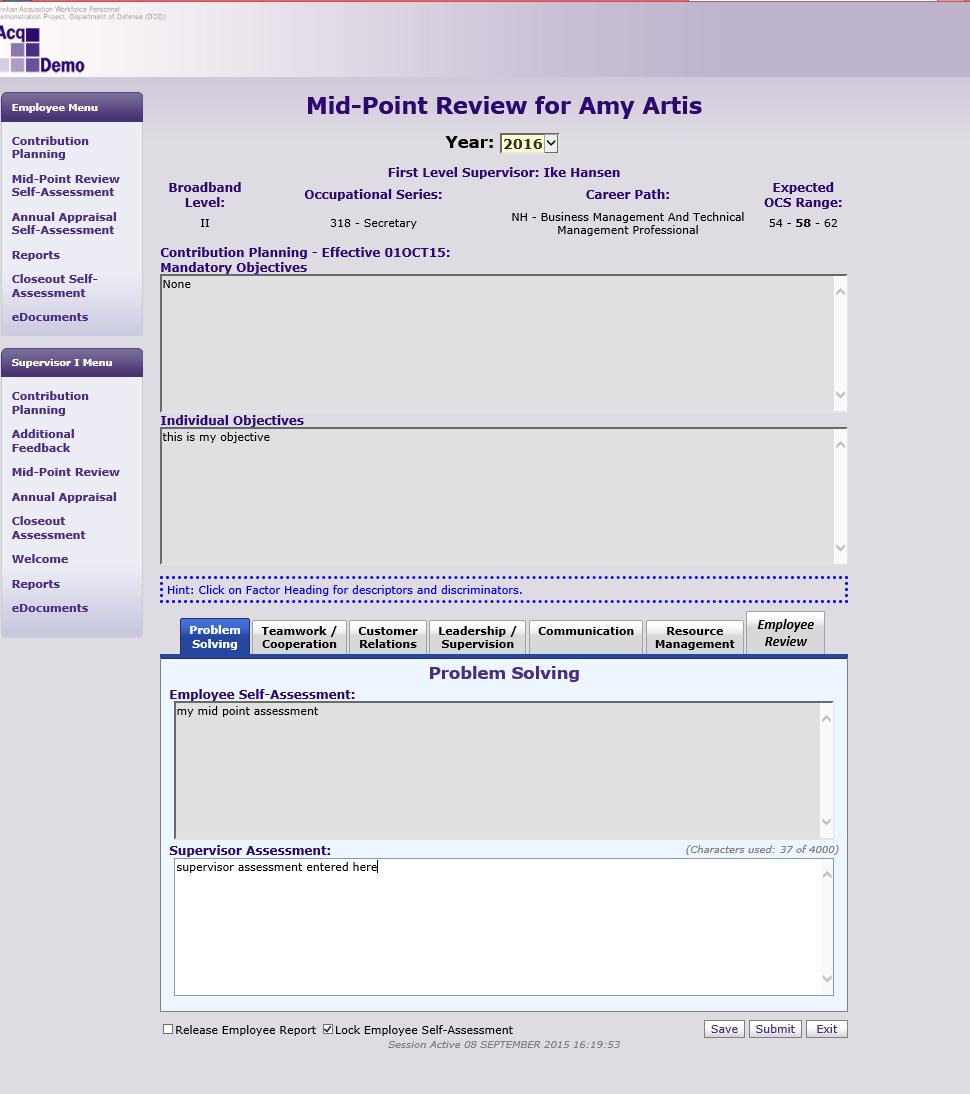 Mid Point Review For "Release Employee Report" : when check is saved, the employee may print the corresponding report.