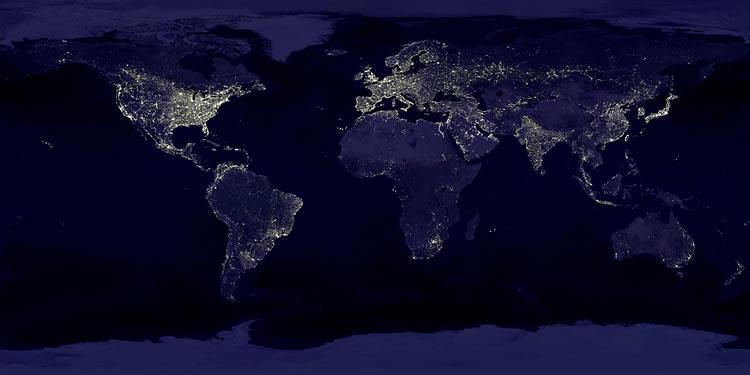 The Global Map of Electricity Consumption and Wealth Are Identical